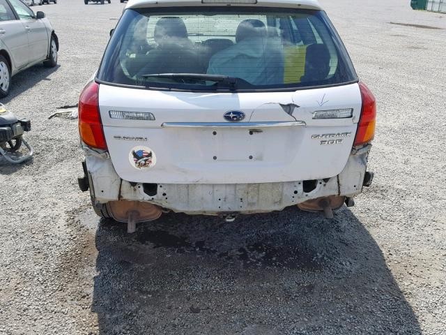 4S4BP85C654363954 - 2005 SUBARU LEGACY OUT WHITE photo 9