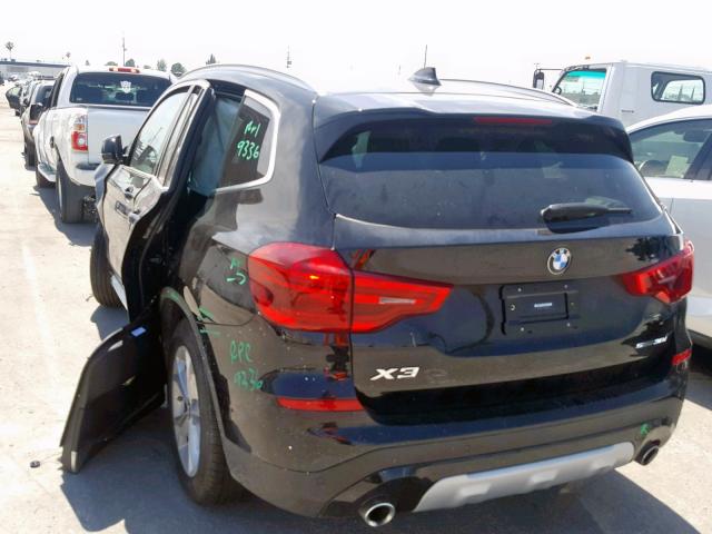 5UXTR7C54KLF32308 - 2019 BMW X3 SDRIVE3 BLACK photo 3