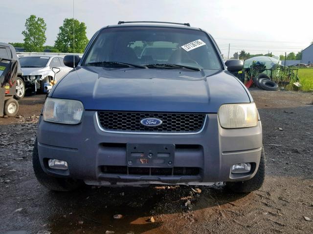 1FMYU03171KE96718 - 2001 FORD ESCAPE XLT BLUE photo 9