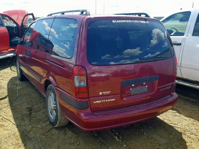 1GNDX13E24D263140 - 2004 CHEVROLET VENTURE LU BURGUNDY photo 3