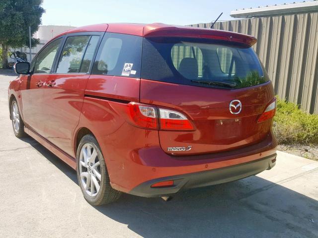 JM1CW2CL8D0152501 - 2013 MAZDA 5 RED photo 3