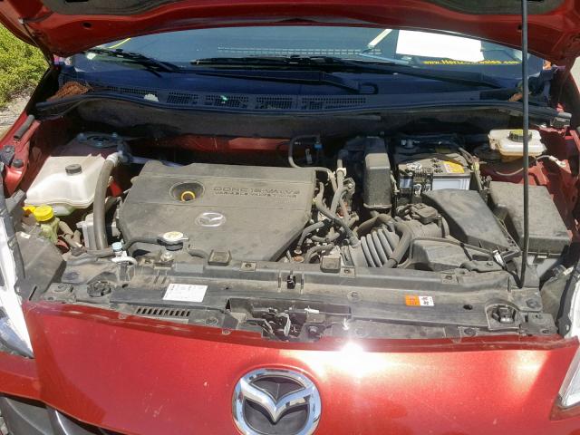 JM1CW2CL8D0152501 - 2013 MAZDA 5 RED photo 7