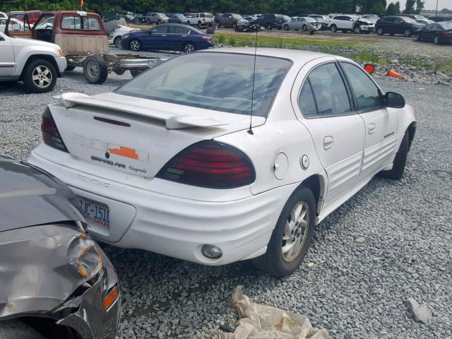 1G2NF52E51C159949 - 2001 PONTIAC GRAND AM S WHITE photo 4