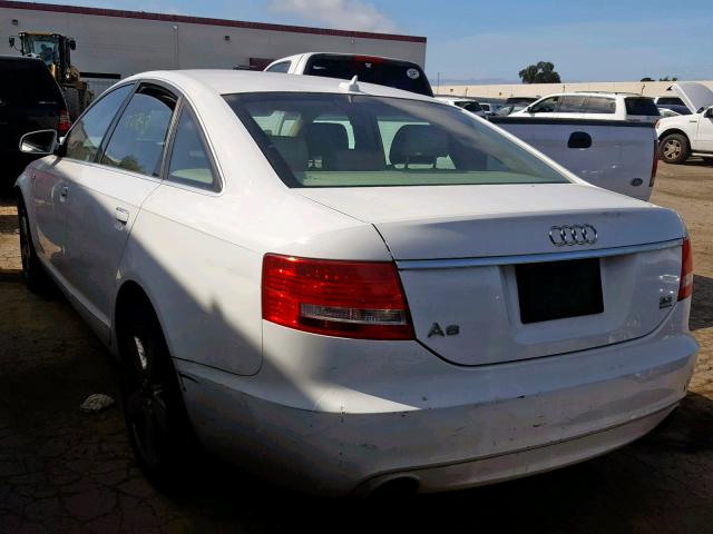 WAUDH74F68N103792 - 2008 AUDI A6 3.2 QUA WHITE photo 3