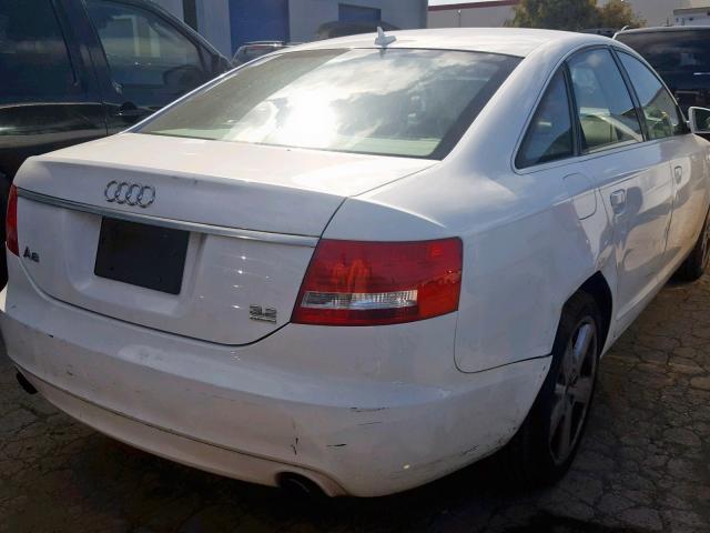 WAUDH74F68N103792 - 2008 AUDI A6 3.2 QUA WHITE photo 4