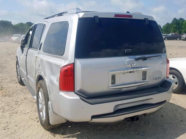 5N3AA08D28N909349 - 2008 INFINITI QX56 SILVER photo 3