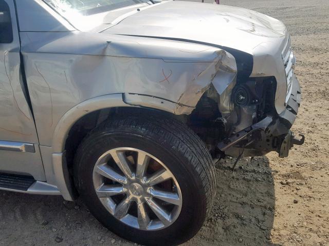 5N3AA08D28N909349 - 2008 INFINITI QX56 SILVER photo 9