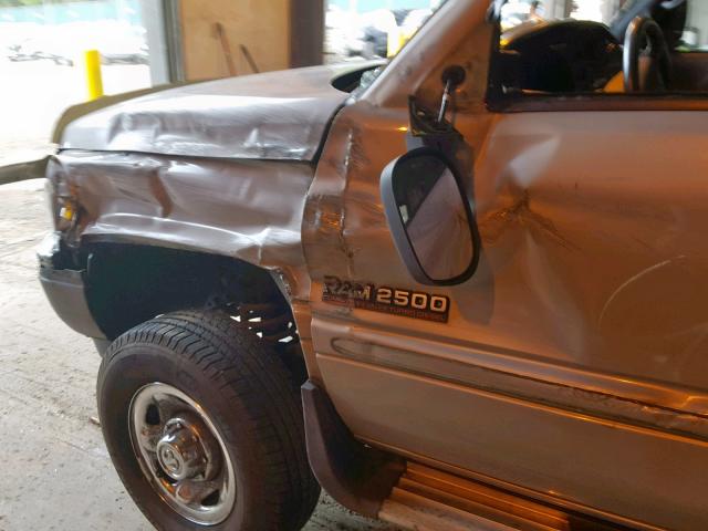 3B7KF2367XG242647 - 1999 DODGE RAM 2500 GRAY photo 9