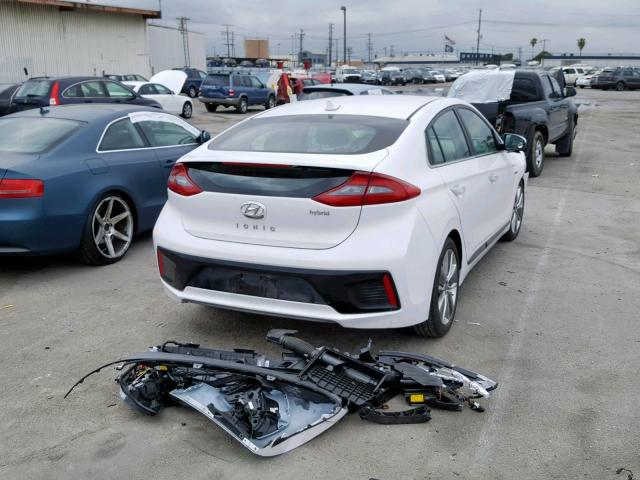 KMHC85LC8JU091100 - 2018 HYUNDAI IONIQ LIMI WHITE photo 4