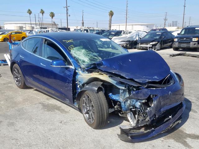 5YJ3E1EAXJF154000 - 2018 TESLA MODEL 3 BLUE photo 1