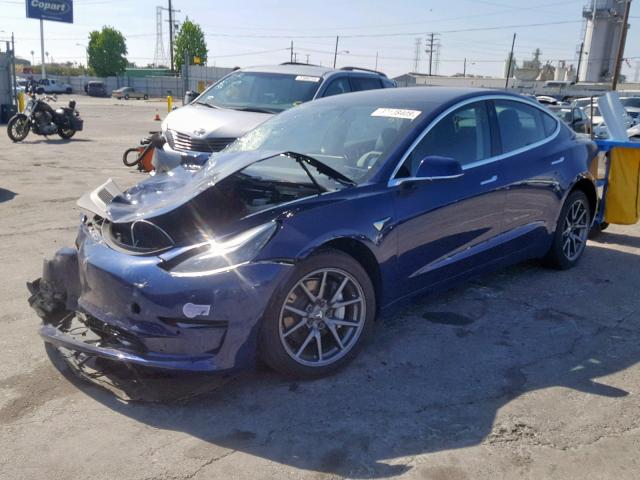 5YJ3E1EAXJF154000 - 2018 TESLA MODEL 3 BLUE photo 2