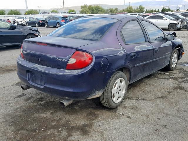 1B3ES46C0YD529639 - 2000 DODGE NEON BASE PURPLE photo 4