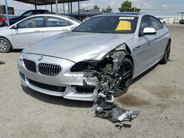 WBA6A0C59FD318020 - 2015 BMW 640 I SILVER photo 2