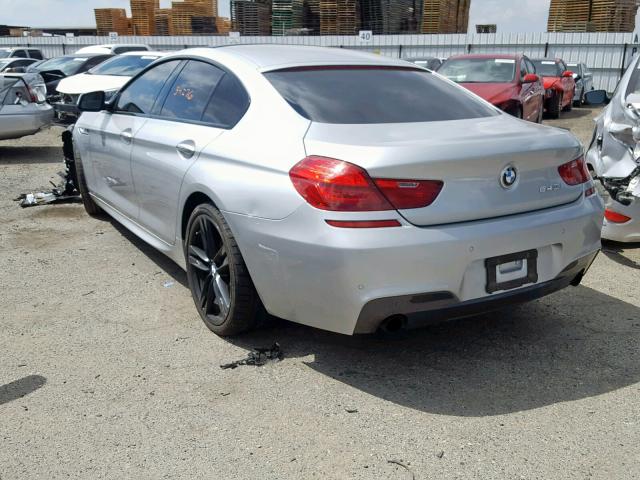 WBA6A0C59FD318020 - 2015 BMW 640 I SILVER photo 3