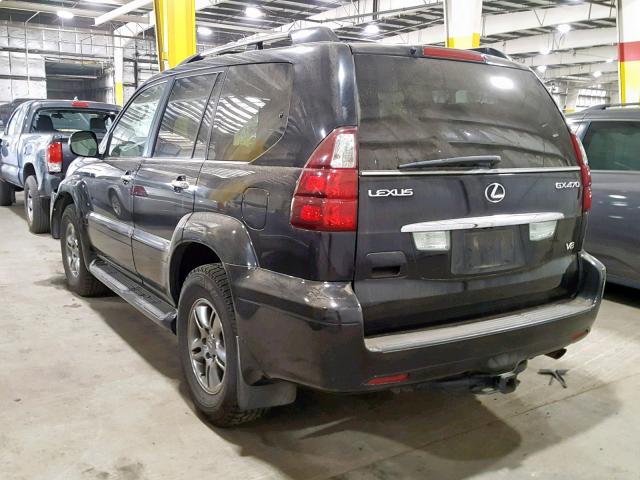 JTJBT20X490173152 - 2009 LEXUS GX 470 BLACK photo 3