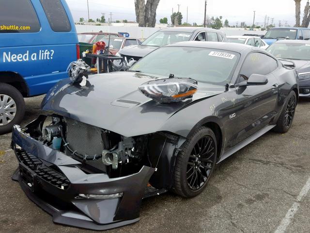 1FA6P8CF3J5104948 - 2018 FORD MUSTANG GT CHARCOAL photo 2