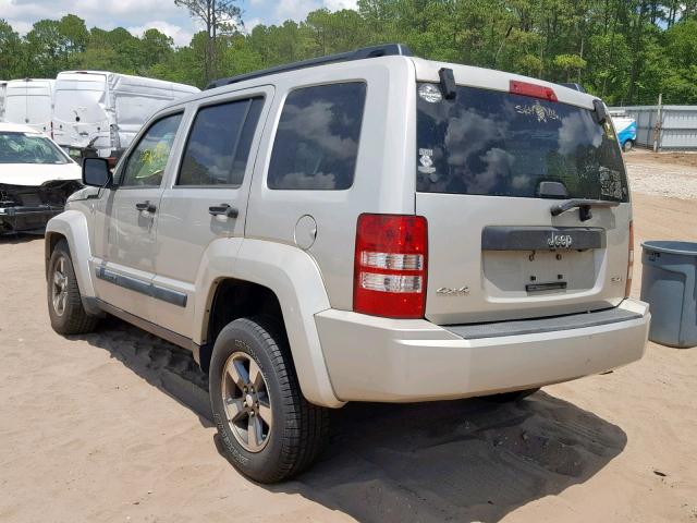 1J8GN28K98W246905 - 2008 JEEP LIBERTY SP SILVER photo 3