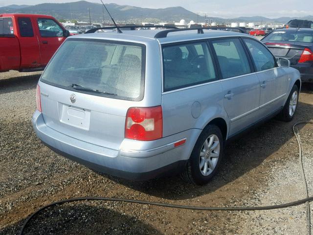 WVWVD63B14E132591 - 2004 VOLKSWAGEN PASSAT GLS BLUE photo 4