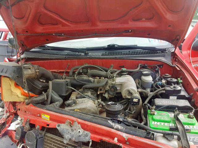 5TEPM62N31Z737225 - 2001 TOYOTA TACOMA RED photo 7