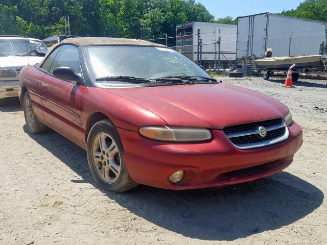 3C3EL55H8TT316833 - 1996 CHRYSLER SEBRING JX RED photo 1