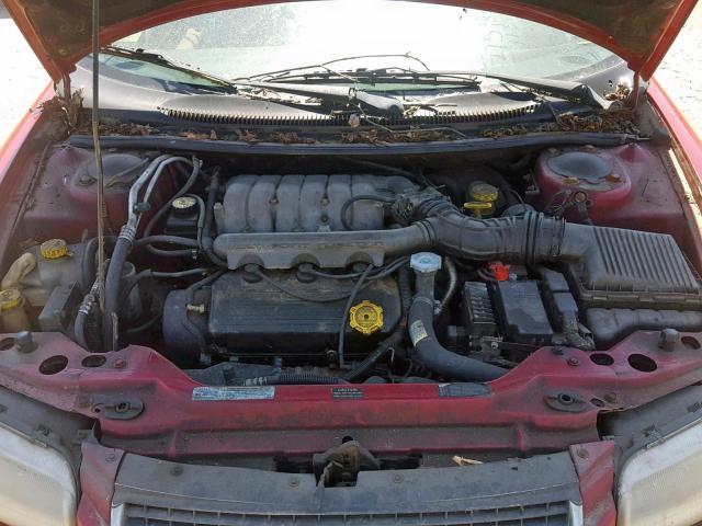 3C3EL55H8TT316833 - 1996 CHRYSLER SEBRING JX RED photo 7