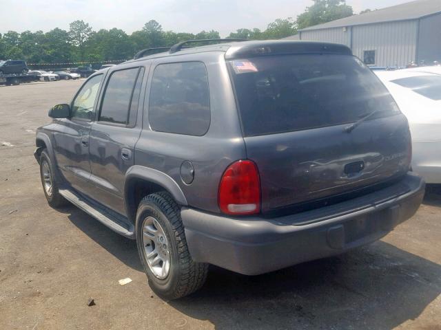 1D4HR38NX3F620191 - 2003 DODGE DURANGO SP GRAY photo 3