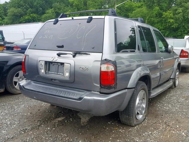 JNRDR09Y23W304030 - 2003 INFINITI QX4 GRAY photo 4