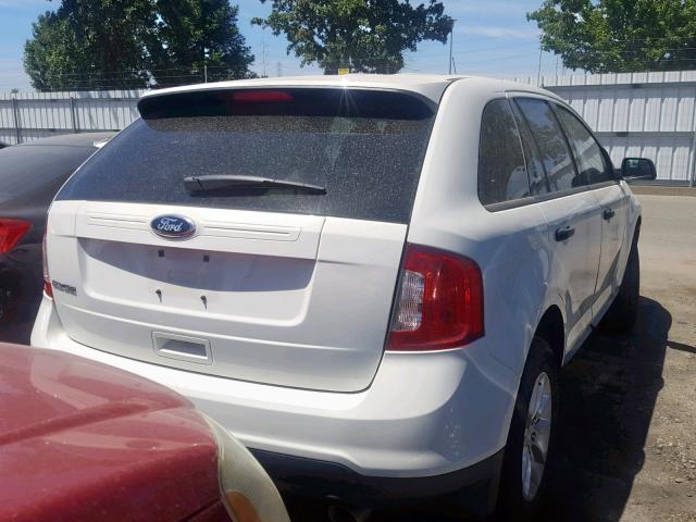 2FMDK3GC0DBB59078 - 2013 FORD EDGE SE WHITE photo 4