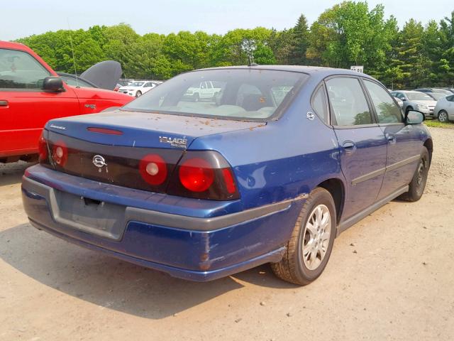 2G1WF52E559222358 - 2005 CHEVROLET IMPALA BLUE photo 4