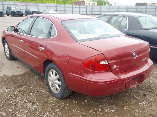 2G4WC562451193607 - 2005 BUICK LACROSSE C BURGUNDY photo 3