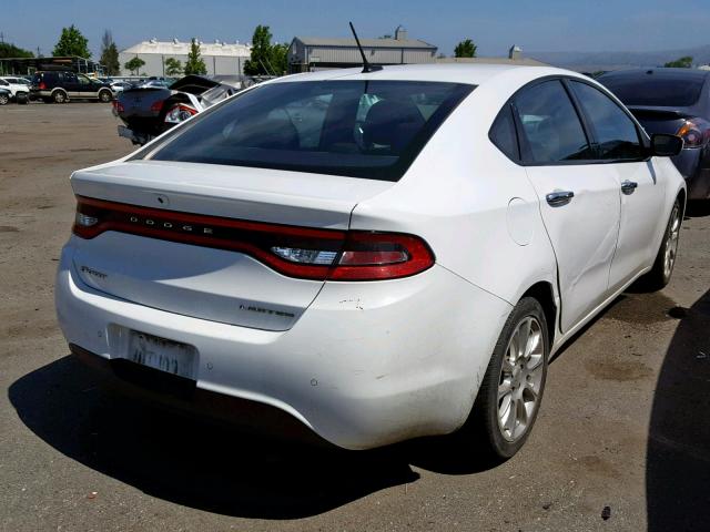 1C3CDFCA2DD157038 - 2013 DODGE DART LIMIT WHITE photo 4