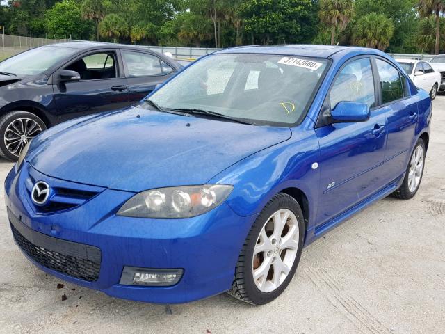 JM1BK324781799219 - 2008 MAZDA 3 S BLUE photo 2