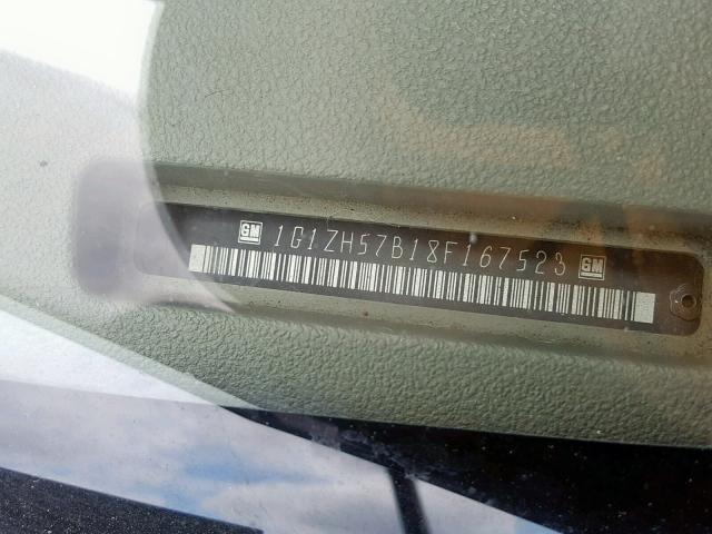 1G1ZH57B18F167523 - 2008 CHEVROLET MALIBU 1LT 蓝色 照片 10