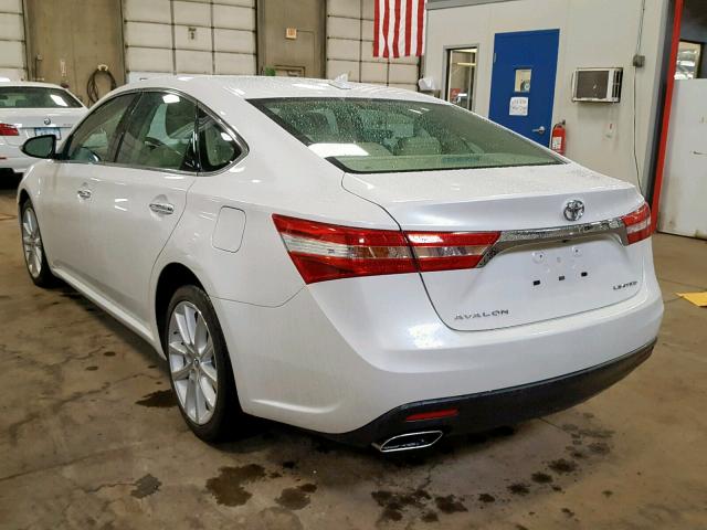 4T1BK1EB5DU063530 - 2013 TOYOTA AVALON BAS WHITE photo 3