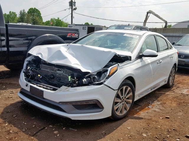 5NPE34AF5GH428182 - 2016 HYUNDAI SONATA SPO WHITE photo 2