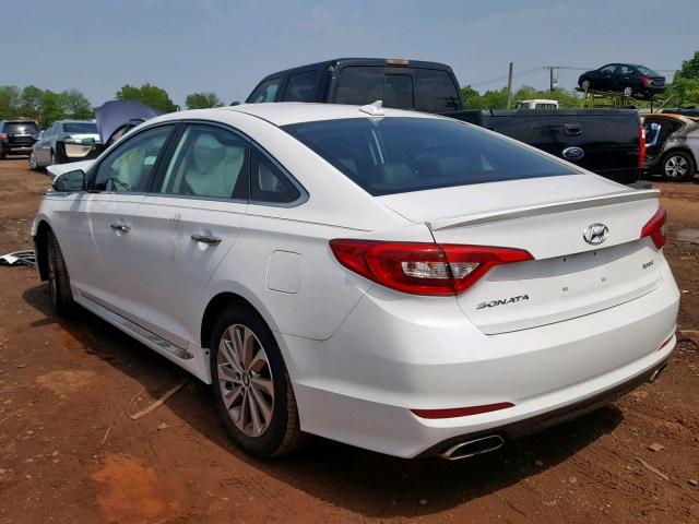 5NPE34AF5GH428182 - 2016 HYUNDAI SONATA SPO WHITE photo 3