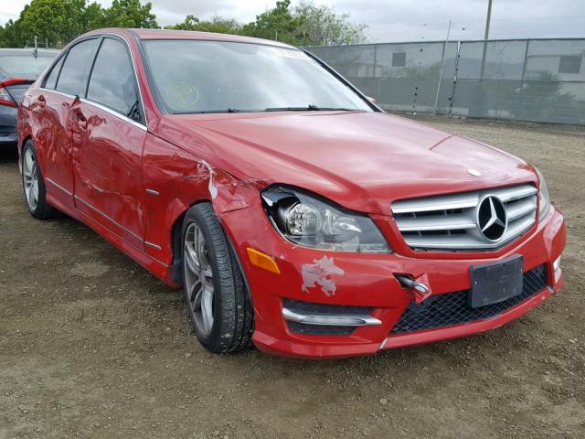 WDDGF4HB7CA628345 - 2012 MERCEDES-BENZ C 250 RED photo 1