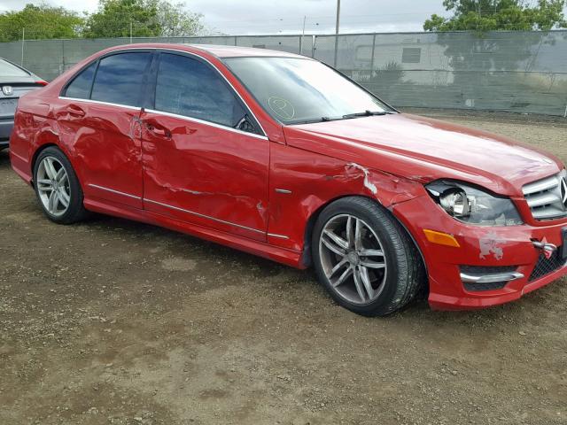 WDDGF4HB7CA628345 - 2012 MERCEDES-BENZ C 250 RED photo 9