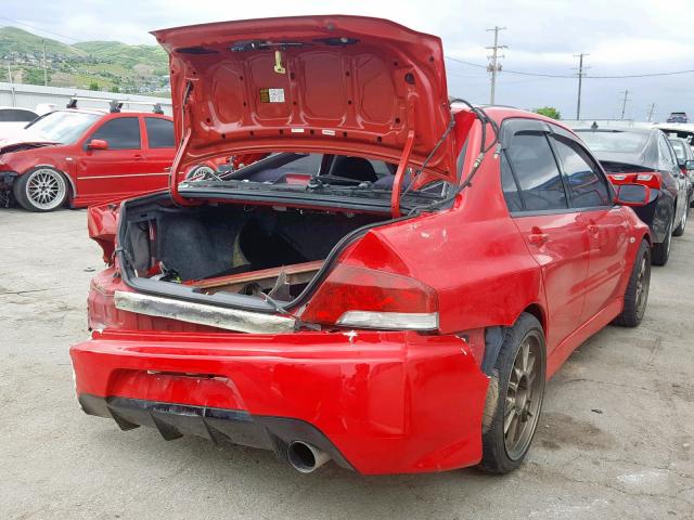 JA3AH86FX3U108371 - 2003 MITSUBISHI LANCER EVO RED photo 4