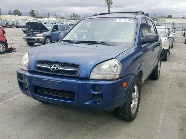 KM8JM12B75U209521 - 2005 HYUNDAI TUCSON GL BLUE photo 2