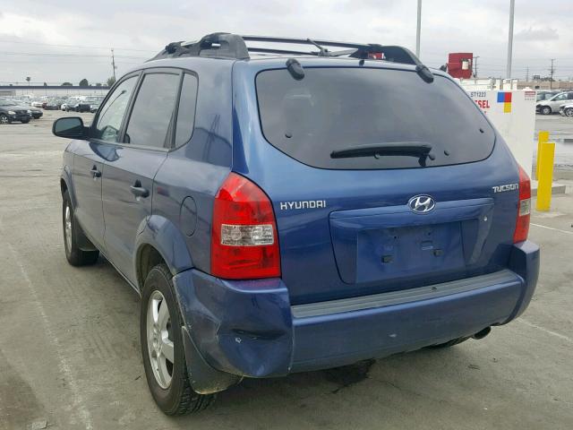 KM8JM12B75U209521 - 2005 HYUNDAI TUCSON GL BLUE photo 3