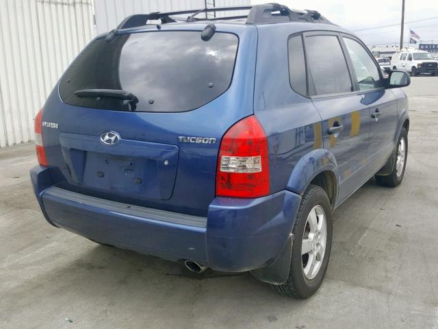 KM8JM12B75U209521 - 2005 HYUNDAI TUCSON GL BLUE photo 4