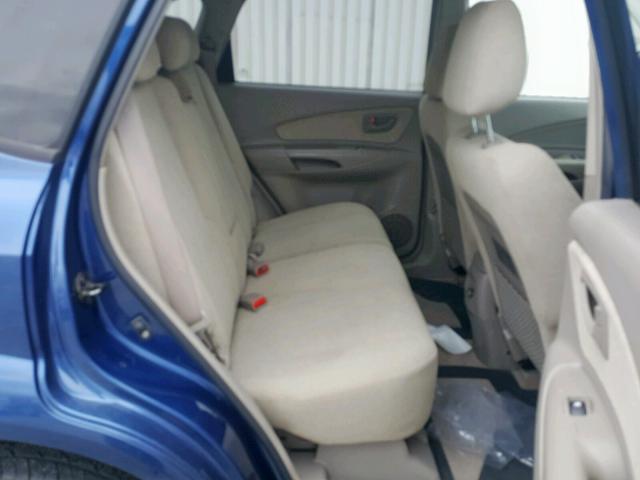 KM8JM12B75U209521 - 2005 HYUNDAI TUCSON GL BLUE photo 6