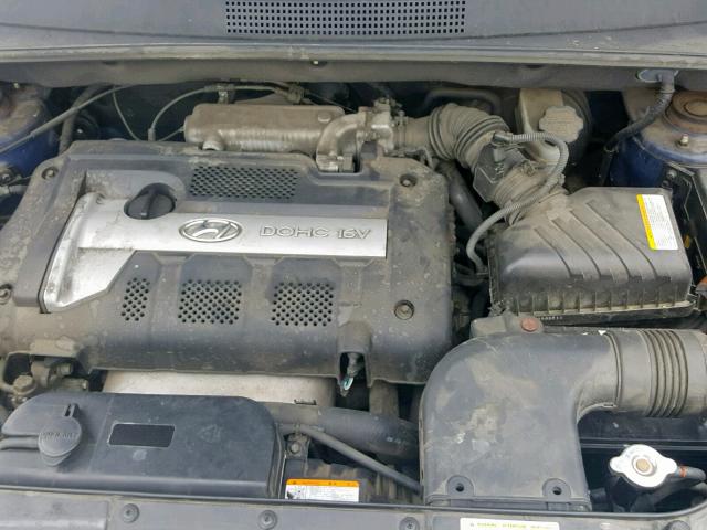 KM8JM12B75U209521 - 2005 HYUNDAI TUCSON GL BLUE photo 7