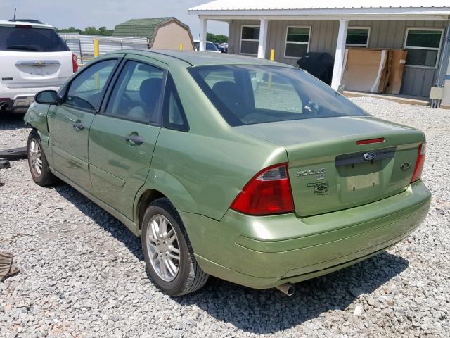 1FAFP34N97W122155 - 2007 FORD FOCUS ZX4 GREEN photo 3