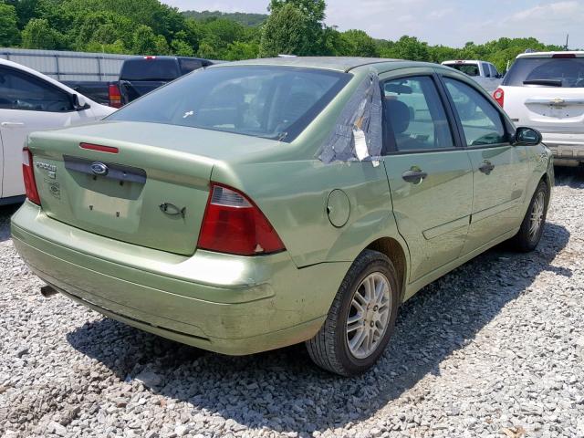 1FAFP34N97W122155 - 2007 FORD FOCUS ZX4 GREEN photo 4