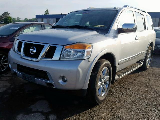 5N1AA0NE6BN619208 - 2011 NISSAN ARMADA PLA SILVER photo 2