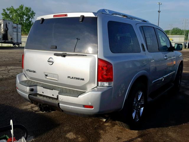 5N1AA0NE6BN619208 - 2011 NISSAN ARMADA PLA SILVER photo 4