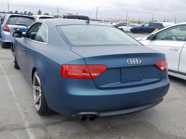 WAULFAFR8AA019492 - 2010 AUDI A5 PREMIUM BLUE photo 3