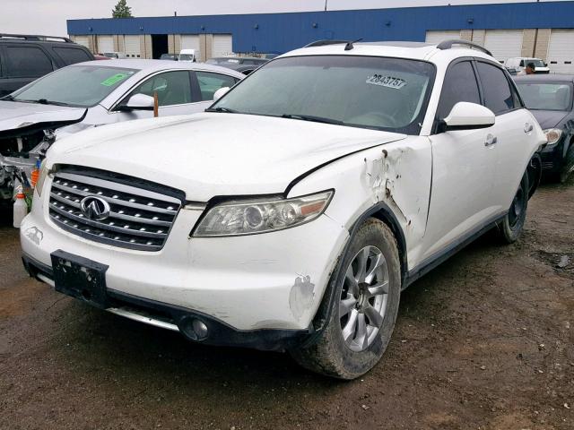 JNRAS08W38X205337 - 2008 INFINITI FX35 WHITE photo 2